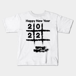 happy new year tic tac toe game Kids T-Shirt